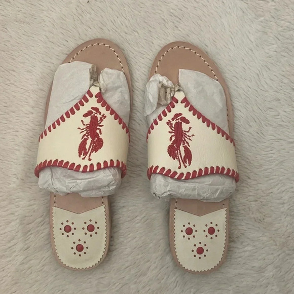 Jack Rogers Shoes - NWOT JACK ROGERS® LOBSTER EMBROIDERED SANDALS